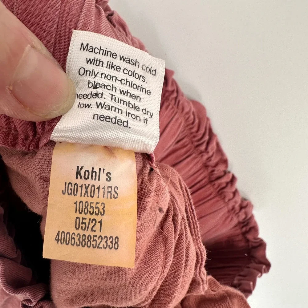 Gorpcore Paperbag Waist Joggers Rose Pink XXS Lyocell Drawstring Relaxed Pants - Picture 9 of 11